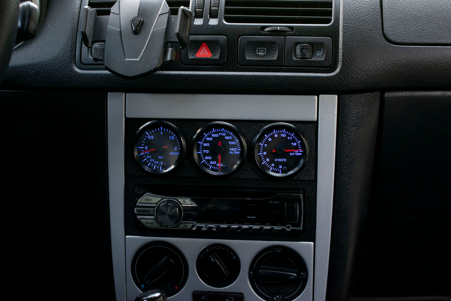 Obudowa zegarów adapter mocowanie na RADIO 52mm do GOLF 4 PASSAT B5 BORA