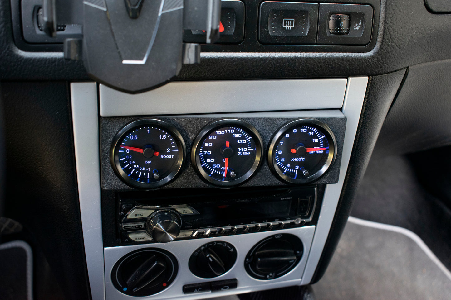 Obudowa zegarów adapter mocowanie na RADIO 52mm do GOLF 4 PASSAT B5 BORA