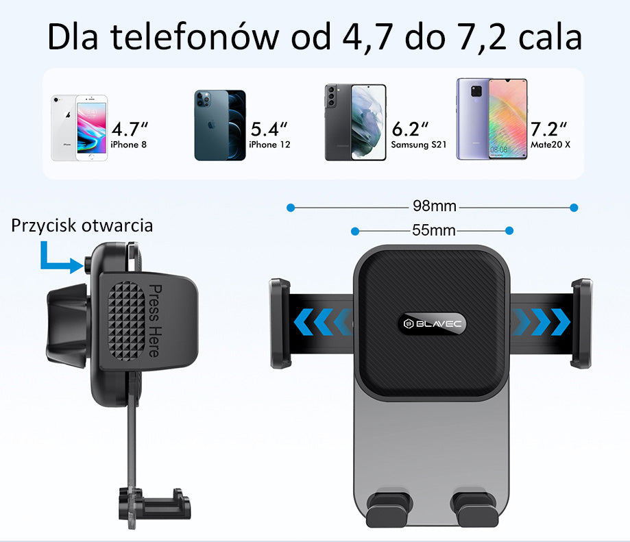 Uchwyt na telefon do Audi A4 B6 / B7 Seat Exeo Przycisk