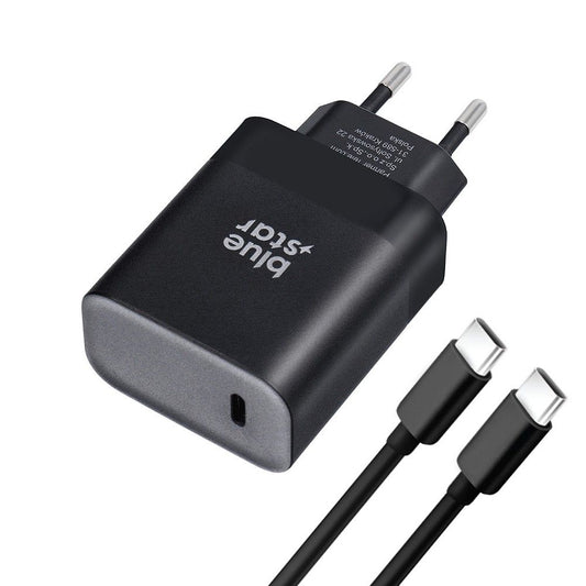 Ładowarka sieciowa do telefonu Blue Star USB C QC4.0 PD 3A 45W + kabel USB C