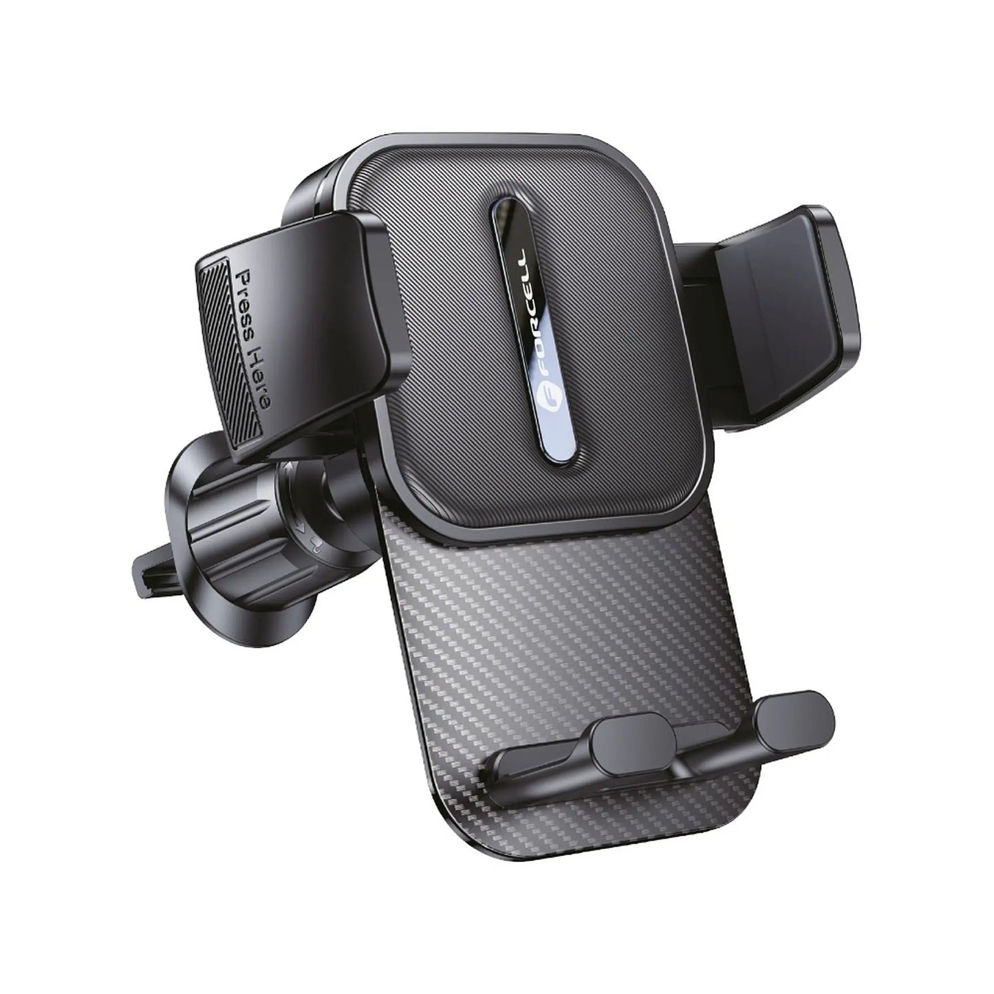 Uchwyt na telefon do samochodu uniwersalny Forcell F-Grip Guardian AV do kratki czarny