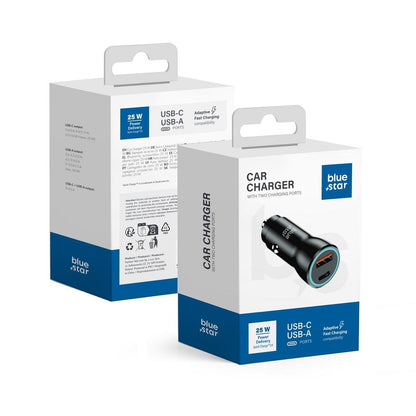 Ładowarka samochodowa USB C + USB A QC3.0 PD AFC PPS 3A 25W