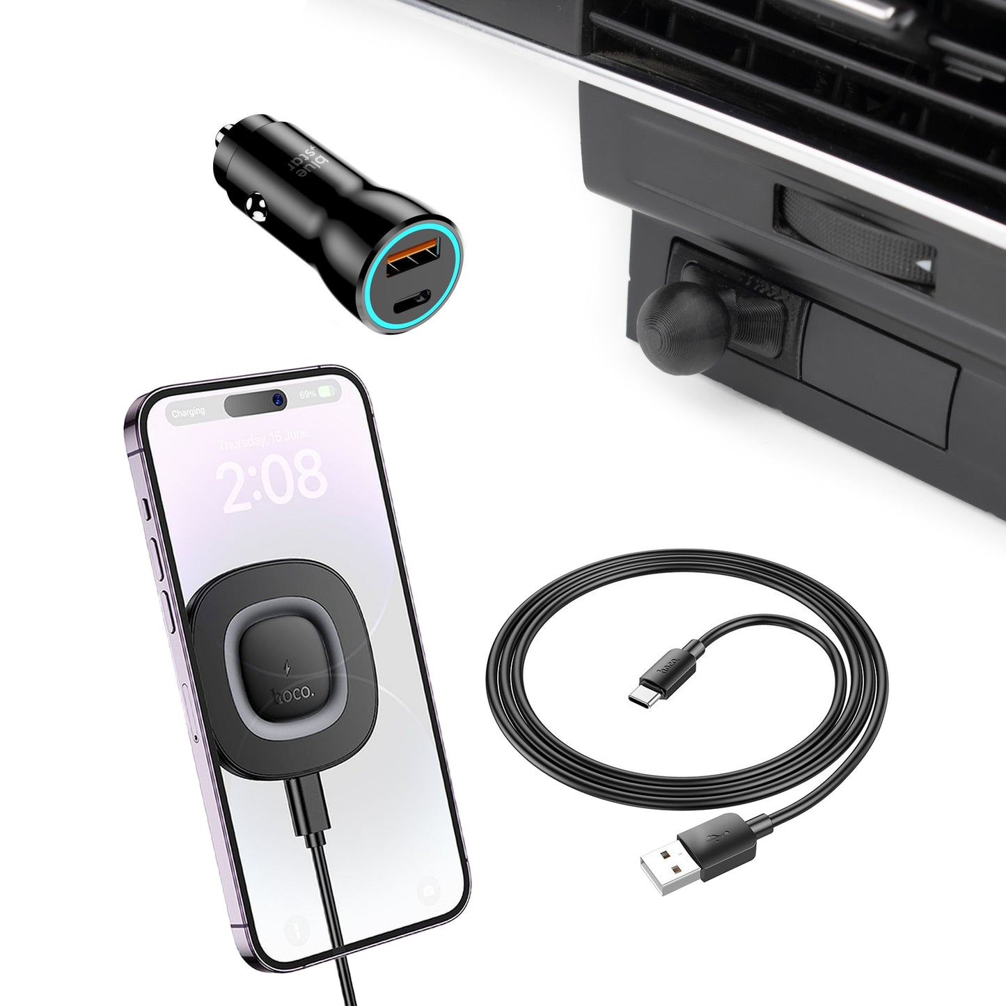 Magnetische Handyhalterung für Audi A6 C6
