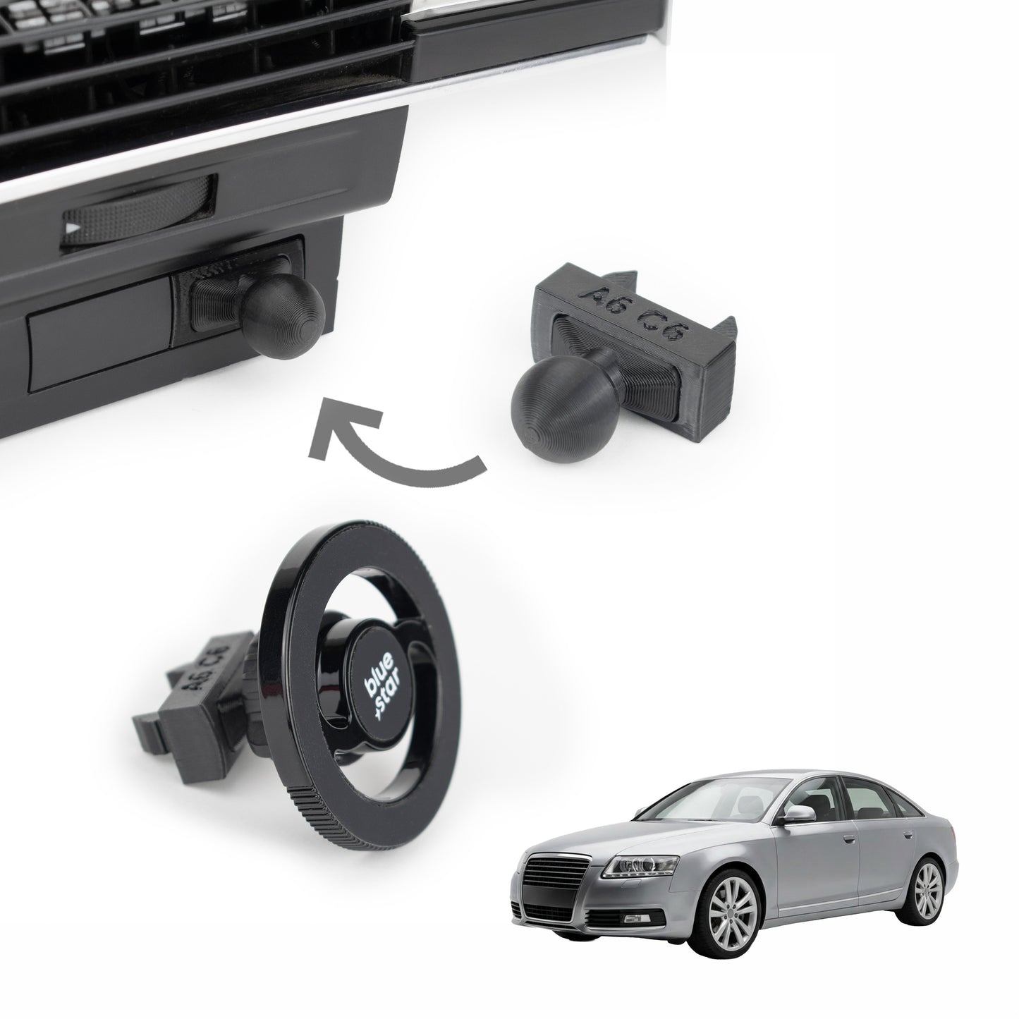 Magnetische Handyhalterung für Audi A6 C6