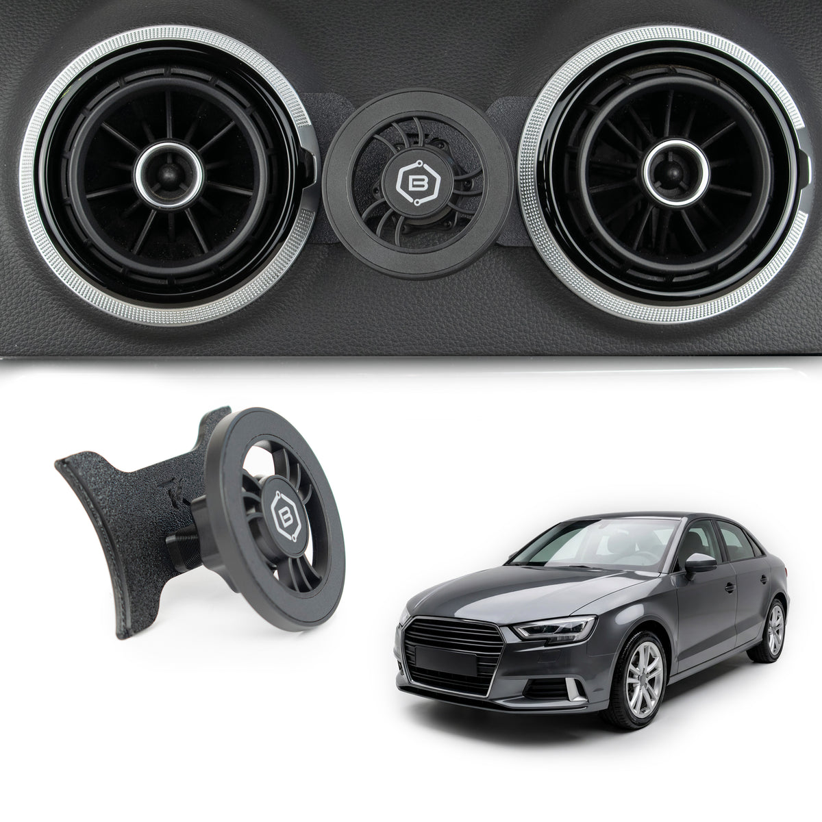 Magnetyczny uchwyt na telefon do Audi A3/ S3 / RS3 8V 2013 - 2020